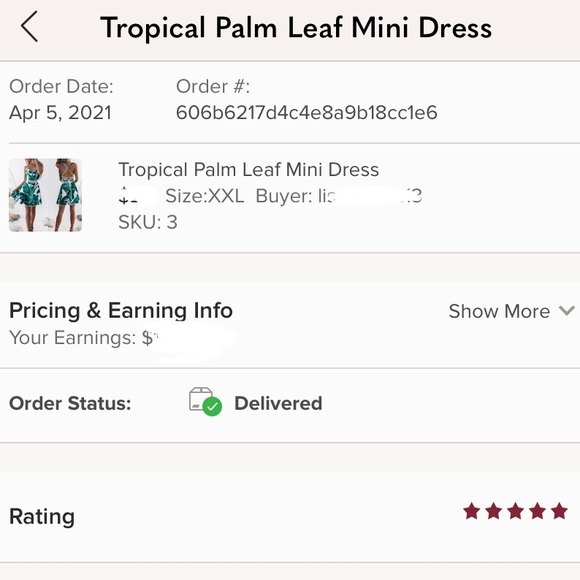 Tropical Palm Leaf Mini Dress - Picture 8 of 11